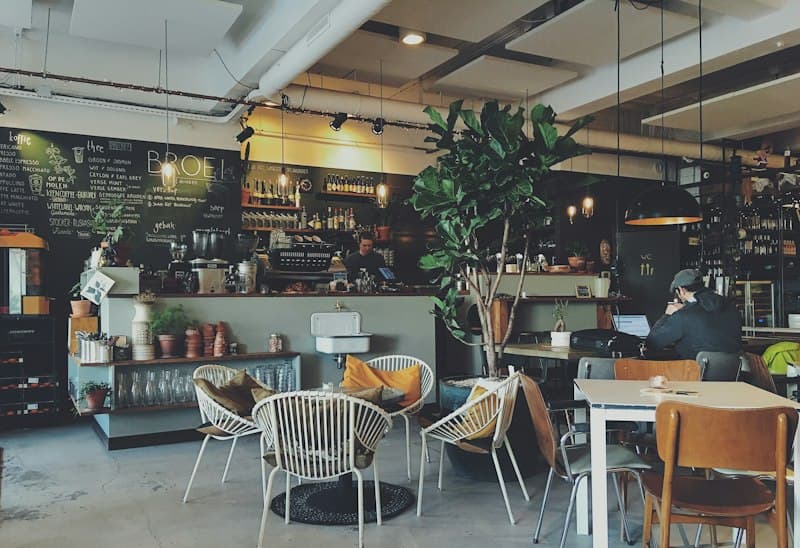 Outdoor city cafe gathering in Berlin